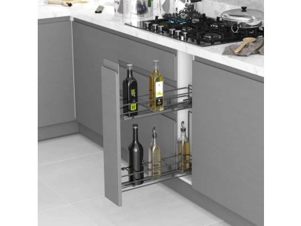 Castecne vysuvny 2 kos STARAX lahvovnik antracit 150 mm tlumenim BLUM levy 106x475x495mm S 2422 A a115982031 10638