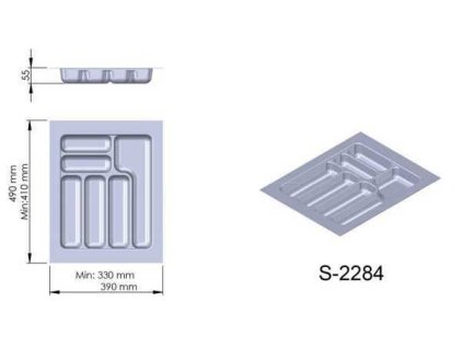 Příborník plast antracit 390x490x55 mm - 450 STARAX S-2284-A*