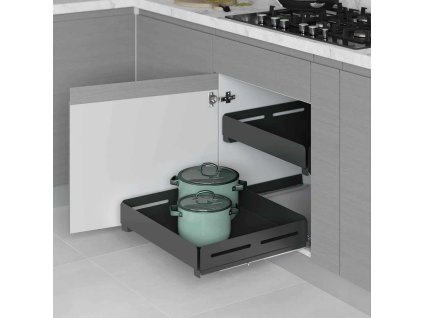 Plnovysuvna zasuvka s tlumenim STARAX Unique Box antracit 700mm s vysuvy BLUM 664x460x80mm S 2337 UB A a124069890 10638