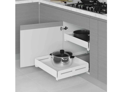 Plnovysuvna zasuvka s tlumenim STARAX Unique Box bila 600mm s vysuvy BLUM 564x460x80mm S 2336 UB W a126909432 10638