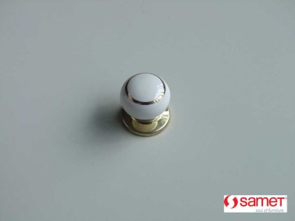 Knopek SULTAN  porcelánový mini bílý+Ms 066211