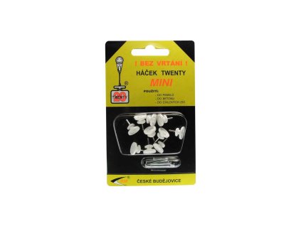 TWENTY hacek do panelu maly MINI 10ks bily 7013 a183089 10638