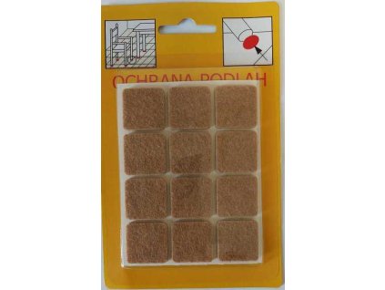 Ochrana podlah filc 103 21x21 svetle hneda 12ks a6654320 10638