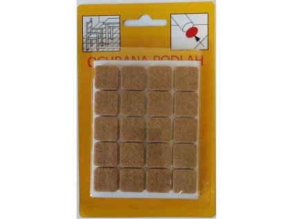 Ochrana podlah filc 101 16x16 svetle hneda 20ks a7177858 10638