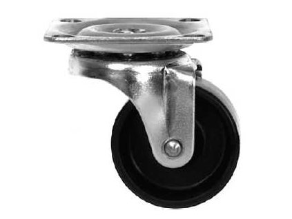Kolečko otočné pro TV stolek černé pozink d38mm/25 kg 255530