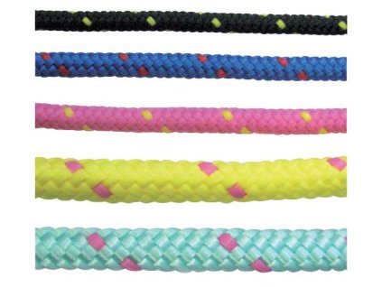 Lano sportovní, role polyester neon-modré d5mm (80m), nosnost 50kg 326521