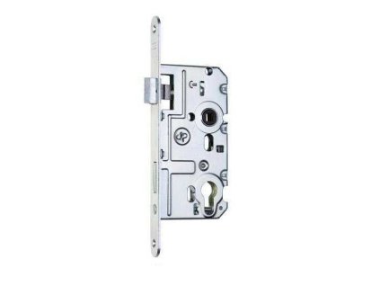 Zadlabací zámek K 221 P 72/77/55/235x20mm na vložku bílý Zn pravý