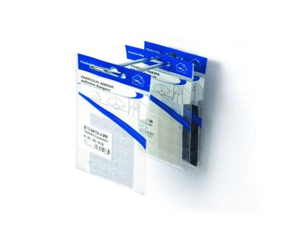 Samolepící čočky PW čtverec 20,5x20,5,tl.7,5mm - 9ks transparentní