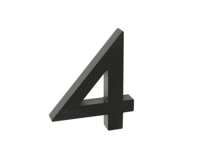 Cislo domovni 3D RN 100LV 4 AL C 3D 4 cerne matne a100565600 10638