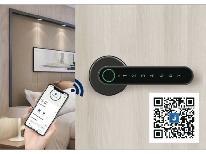 Klika klika PZ Smart Touch Handle H 03 CE cerny mat ovladana otiskem prstu PINem MOBILem a122185434 10638
