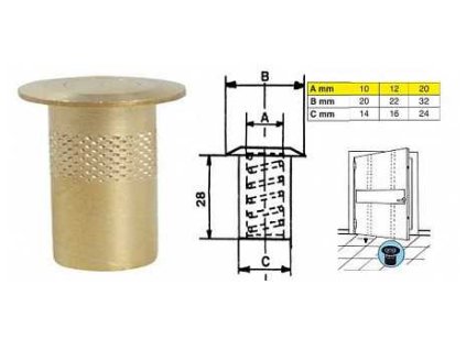 Protikus zastrce protiprachovy d10mm Ms a186203 10638