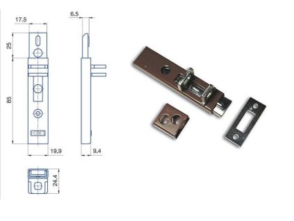 Zastrc uzamykatelna UZ 85 bily Zn a142270 10638