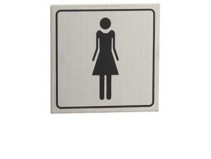 Piktogram WC dama 80x80mm mat nerez a2902730 10638