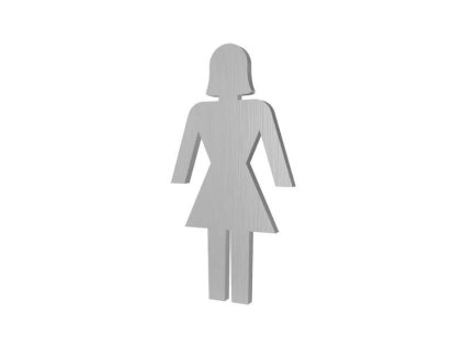 Piktogram vyrez 10x10cm WC panenka mat nerez a41314235 10638