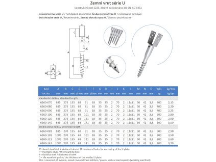Vrut zemni VZH 100 900mm zar Zn a50133567 10638