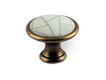 Knopek SIRO 1700 29 d29mm staromosaz brinyr porcelan popraskany PC5 ZN48 a50875955 10638