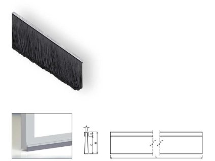 Kartac na posuvne vrata BD45 2m a79066146 10638