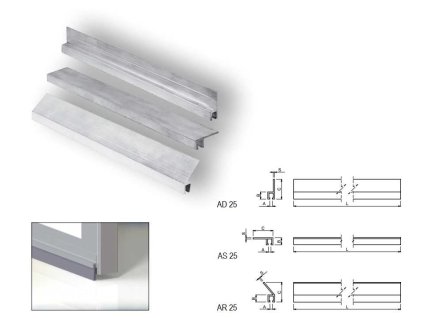 Lista pro kartac na posuvne vrata spodni AS 25 1m a79067387 10638