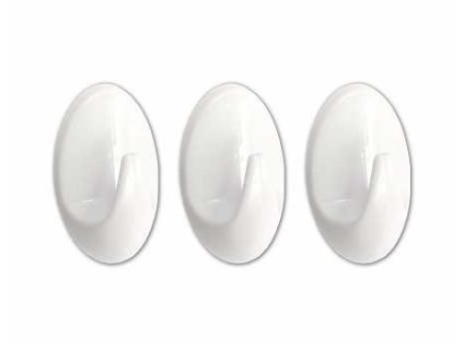 Vesak samolepici plastovy bily ESO 30x50mm sada 3ks a115366762 10638