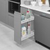 Plnovýsuvný 2 koš s tlumením STARAX Unique Box pravý bílý s výsuvy BLUM 250mm 203x475x525mm S-2444-UB-W