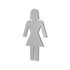 Piktogram vyrez 10x10cm WC panenka mat nerez a41314235 10638