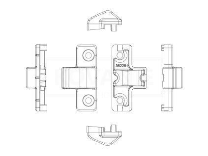 DV005 skiz MACO Anpressverschluss verdeckt Rahmenteil PVC REHAU S730 362281 0