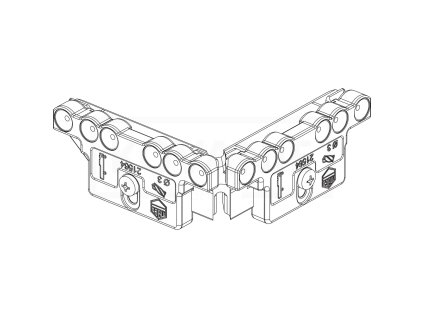 DV005 skiz MACO Bohrlehre Ecklagerband PVC 3mm Positionszapfen 21564 0