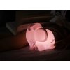 Silikonová noční lampička - Růžový sloník