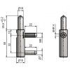 TKZ dveřní závěs TRIO 15 SD (DZ) M8x22