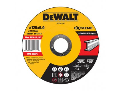 74548 brusny kotouc na kov vypoukly 125x6 0x22 2 dewalt dx7941