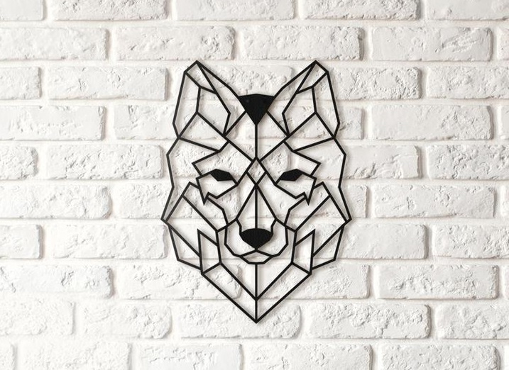 Nástěnná dekorace Vlk hlava