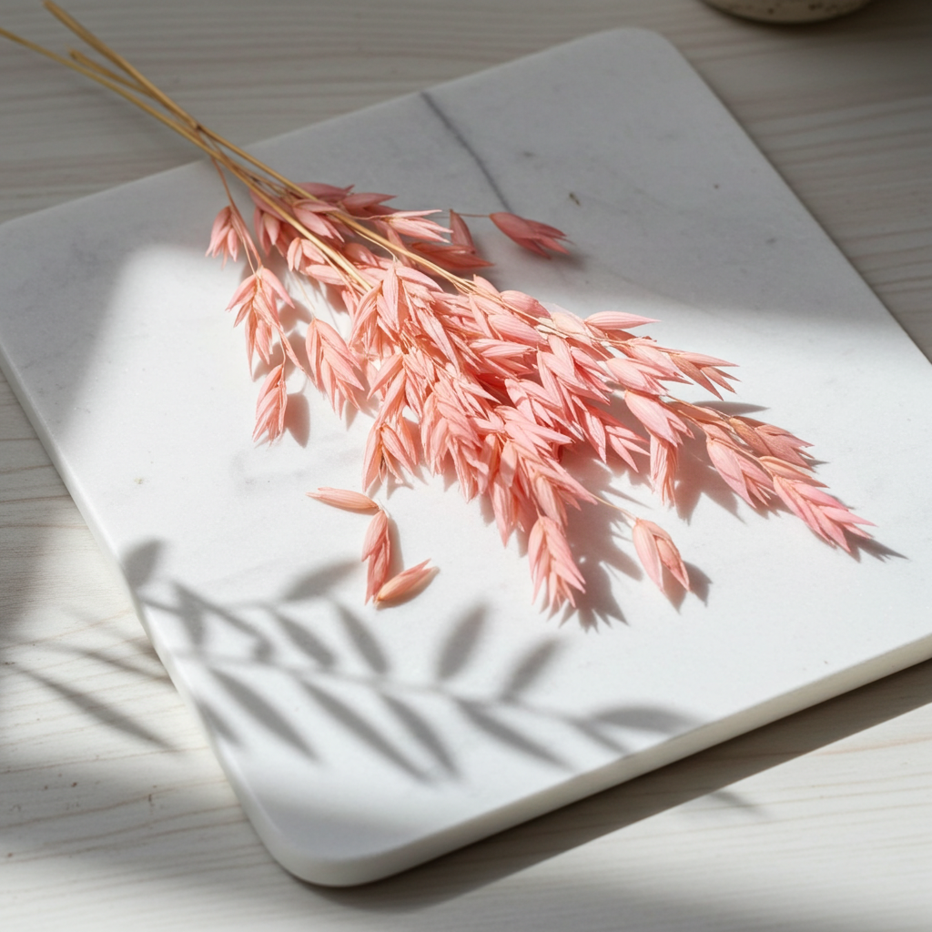 Sušená Avena (Oves) světle růžová – jemný přírodní dekorativní prvek