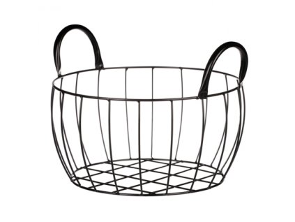Černý drátěný košík 27 cm