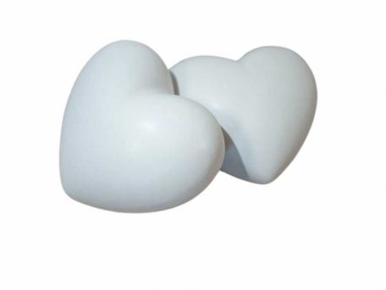 Bílé srdce - umělý kámen 8 cm