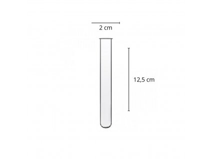 Skleněná dekorační zkumavka 12,5 cm – moderní a univerzální dekorace z čirého skla