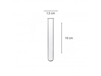 Skleněná dekorační zkumavka 10 cm – minimalistická dekorace z čirého skla