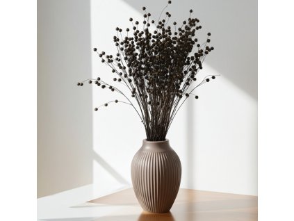 Sušený Len - černá ve váze na stole
