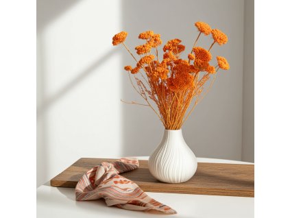 Sušina Achillea - albicocca ve váze na stole