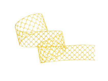 Síťovaná tužená stuha 40 mm:2m žlutá