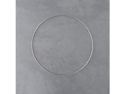 Kovový kruh 25 cm - stříbrná