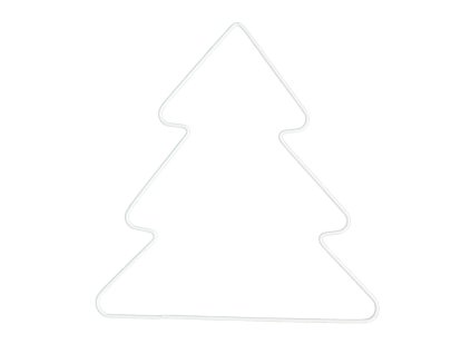 Kovový dekorační stromek 20 cm, bílý