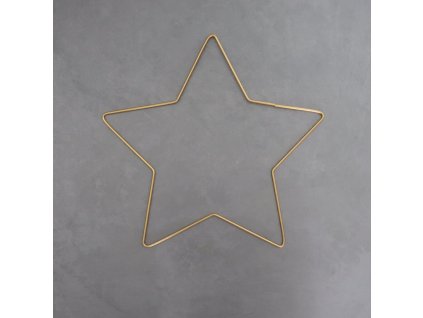 Kovová hvězda 30 cm, zlatá