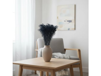 Sušený Broom Bloom - tm. modrá ve váze