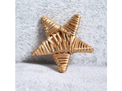 Proutěná hvězda 5cm zlatá