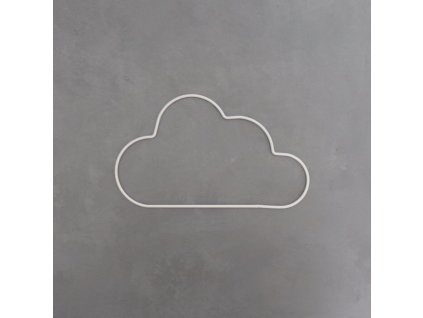 Kovový obláček 20 cm - bílá