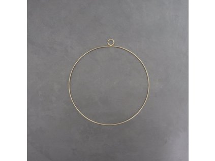 Kovový kruh s očkem 20 cm - zlatá