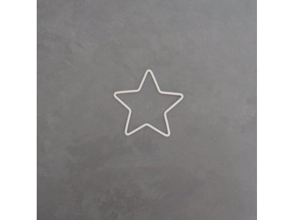 Kovová dekorační kvězda 8 cm - bílá