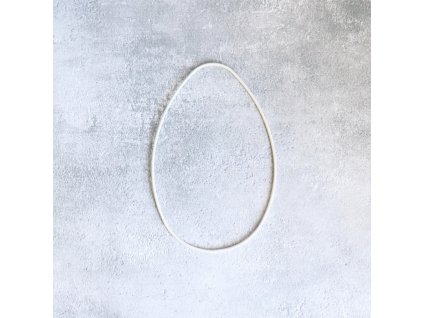 Dekorační kruh vajíčko bílá 16 cm