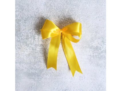 Saténová stuha 20mm žlutá mašle