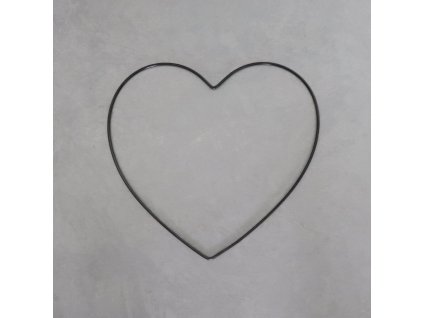 Kovové dekorační srdce 20 cm - černá